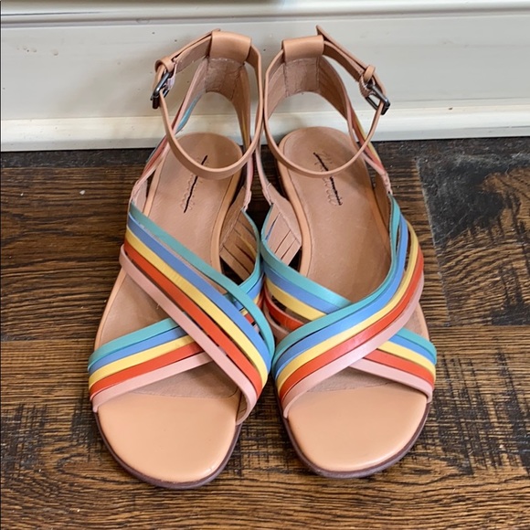 Madewell The Samira Flat Sandal in Leather AH721 - Picture 2 of 5